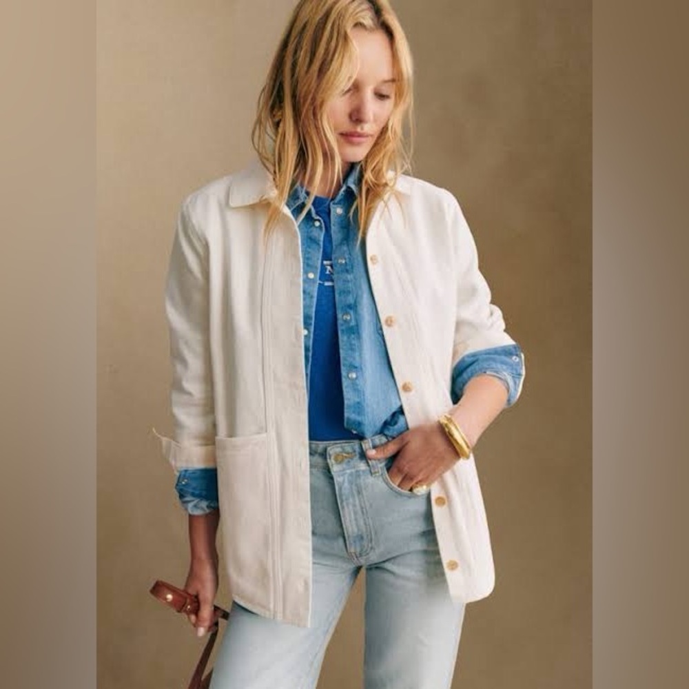 Sézane Will Jacket in Ecru